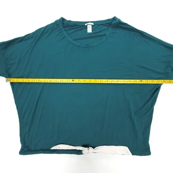 NEW Eberjey Gisele Tencel Modal Slouchy PJ Soft Lounge Top Emerald Green Large