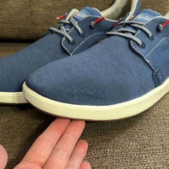 New Florsheim Crossover Canvas Elastic Lace Slip-On Sneaker Men’s size 10M Navy