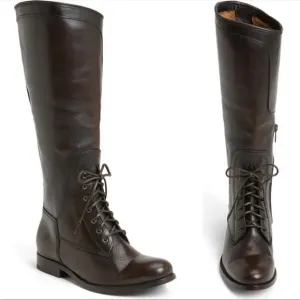 New! FRYE Melissa tall riding lace up zipper boots