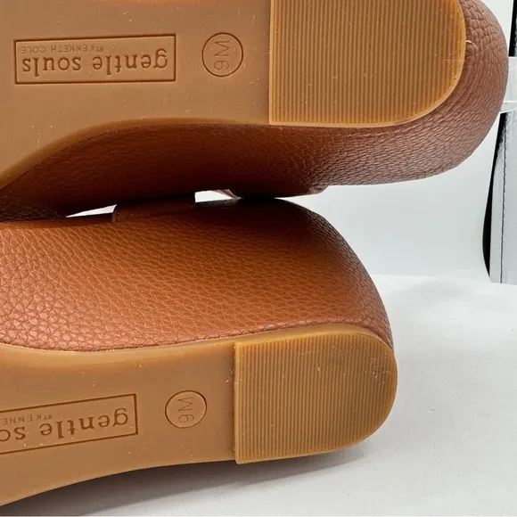 NEW GENTLE SOULS Viki Wedge Women Sandals  Size 9  Color Luggage  MSRP $179