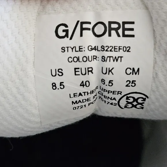 NEW G/FORE Gallivanter White Leather Golf Shoes Women Size 8.5