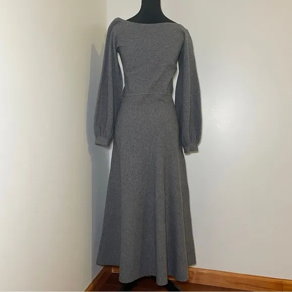 NEW! Hill House- The Maude Dress Heather Gray Size Medium Maxi Boatneck