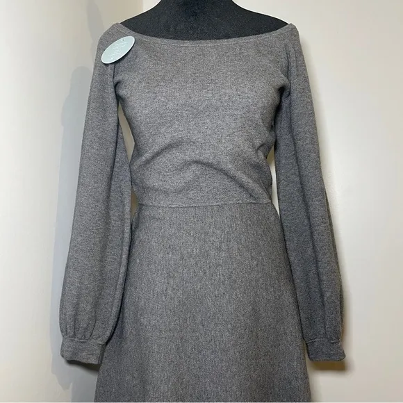 NEW! Hill House- The Maude Dress Heather Gray Size Medium Maxi Boatneck