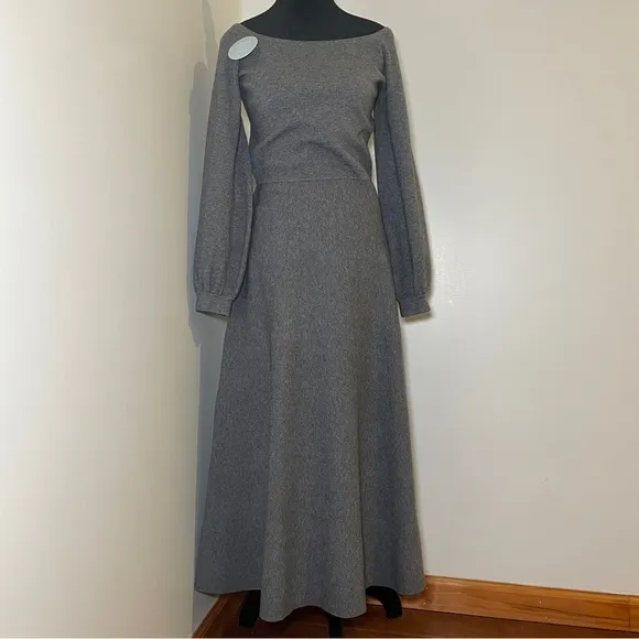 NEW! Hill House- The Maude Dress Heather Gray Size Medium Maxi Boatneck