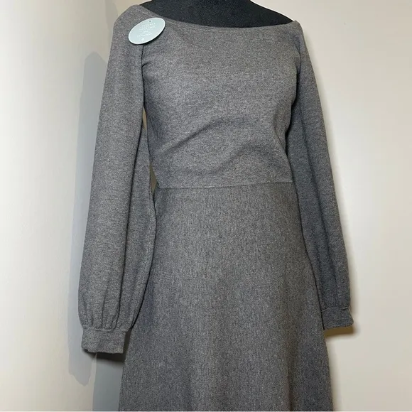 NEW! Hill House- The Maude Dress Heather Gray Size Medium Maxi Boatneck