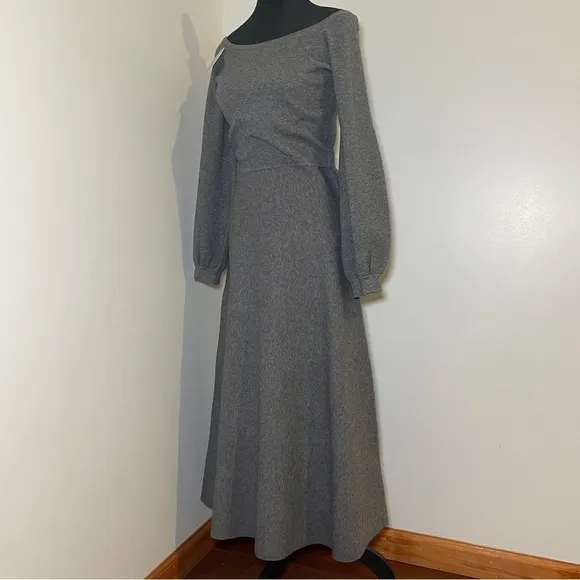 NEW! Hill House- The Maude Dress Heather Gray Size Medium Maxi Boatneck