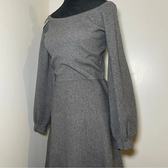 NEW! Hill House- The Maude Dress Heather Gray Size Medium Maxi Boatneck