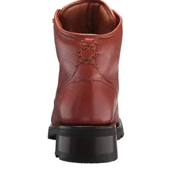 New in Box Womens FRYE Alta Hiker Combat Boots Rust 5.5 MSRP $488 76695