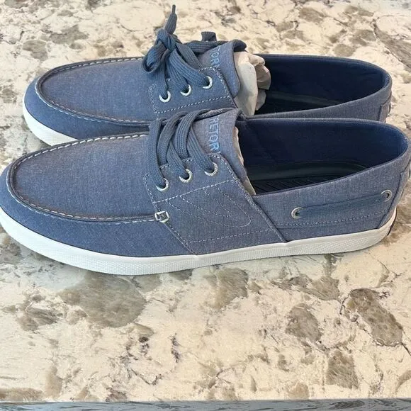 New in box men Tretorn motto blue boat/deck shoe sneaker Sz 12