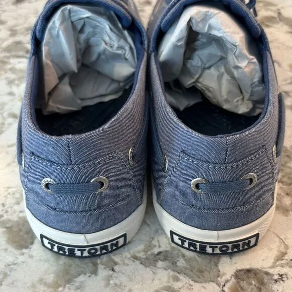 New in box men Tretorn motto blue boat/deck shoe sneaker Sz 12