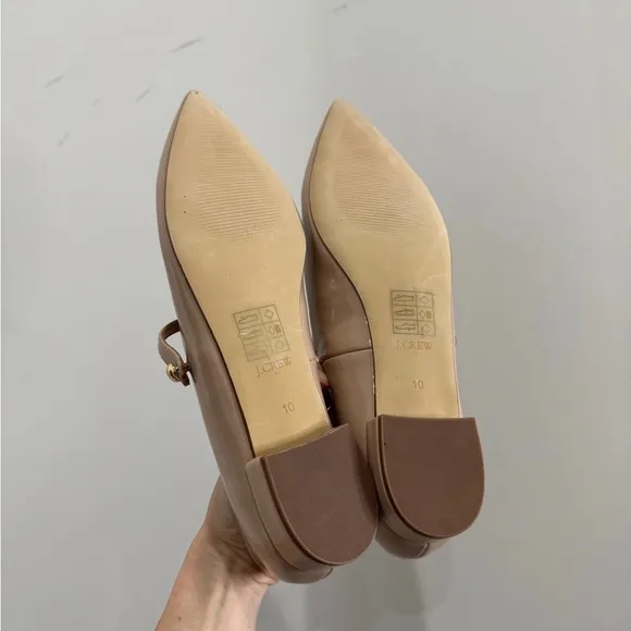 NEW J. Crew Factory Mary Jane Pointy-Toe Flats Pink Blush