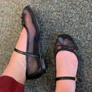 new JESSICA SIMPSON Katelind Mesh Ballet Flats 3T2
