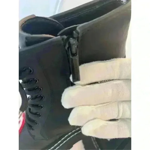 New Karl Lagerfeld Motto Boots Black Size 8