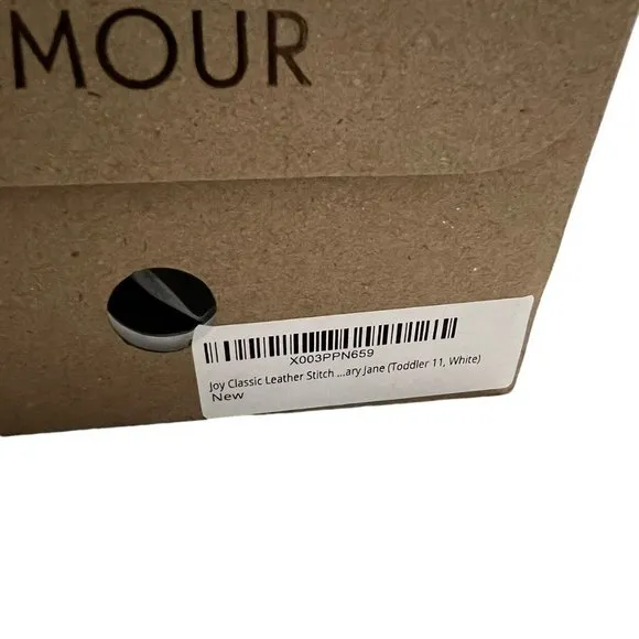 NEW L'Amour Sz 11 White Joy Classic Leather T-Strap Mary Jane Shoes