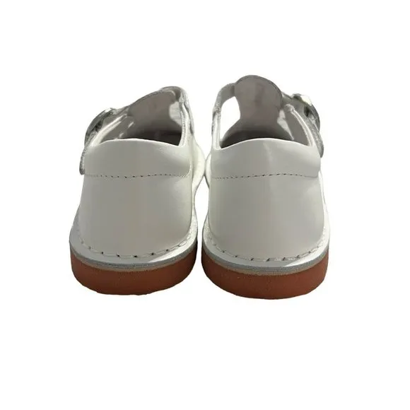 NEW L'Amour Sz 11 White Joy Classic Leather T-Strap Mary Jane Shoes