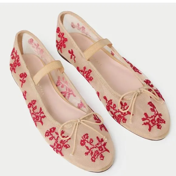 NEW LOEFFLER RANDALL women leonie embellished ballet flats in natural