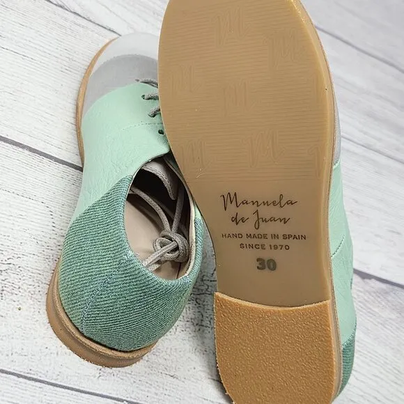 New!! ‎ Mannela de Juan Kids Oxford Shoes Size US 12.5/EU 30
