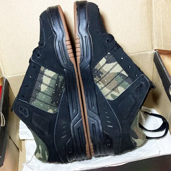 NEW MEN'S GLOBE SHOES SIZE 10.5 MENS SKATE SHOES GLOBE FUSION BLACK CAMO CHUNKY