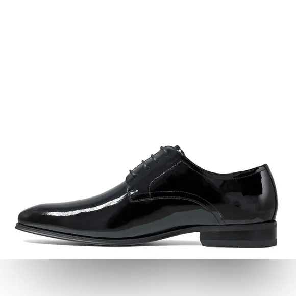 New men’s Sz 11  black patent leatherTux Plain Toe sophisticated Oxford shoes