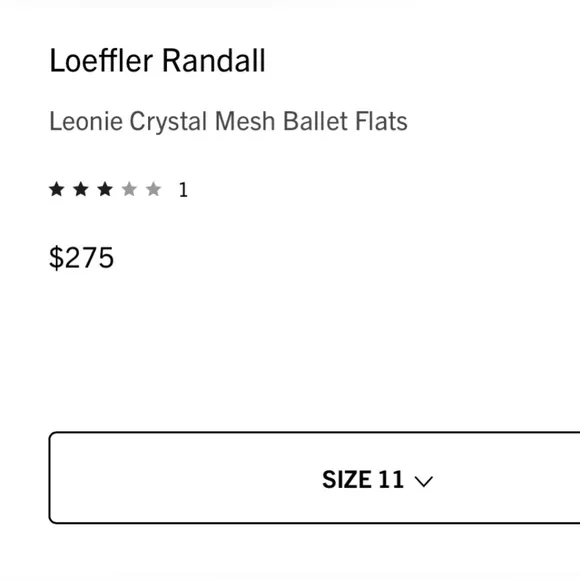 New Never Worn! Popular Leonie ballet flats by Loeffler Randall w/amesh crystals