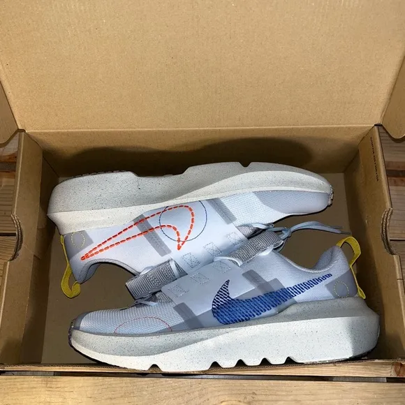 NEW Nike Crater Impact GS 6Y/Women’s 7.5 Grey Orange Game Royal Shoes DB3551-003
