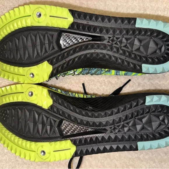 New Nike Zoom Victory XC 3 Track Spikes Shoes Green Black Neon size 12
