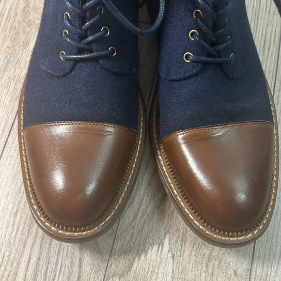 New nwot Vintage Foundry Co. Mens Remington Navy Combat &amp; Lace-up Boots 9.5
