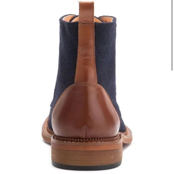 New nwot Vintage Foundry Co. Mens Remington Navy Combat &amp; Lace-up Boots 9.5