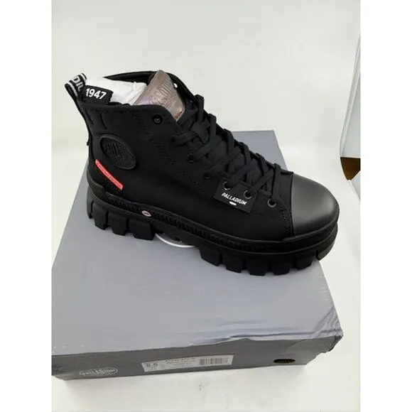 NEW Palladium Revolt Hi TX Lace Up Ankle Boot 97242-010-M Black Womens Size 8.5