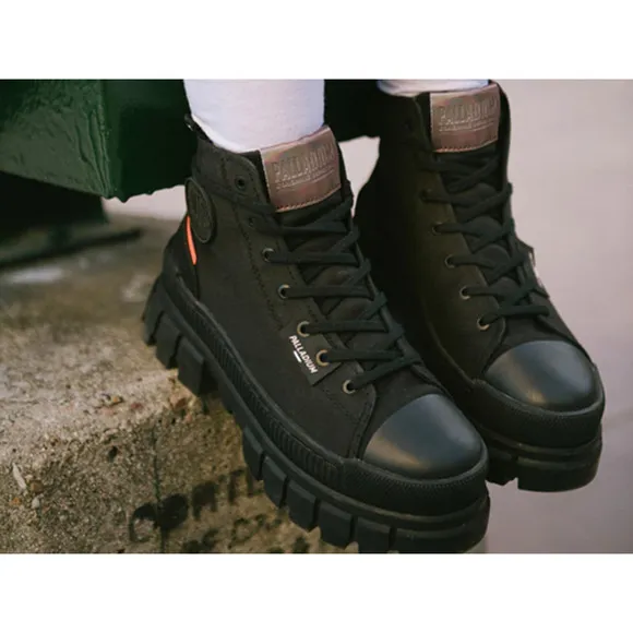 NEW Palladium Revolt Hi TX Lace Up Ankle Boot 97242-010-M Black Womens Size 8.5
