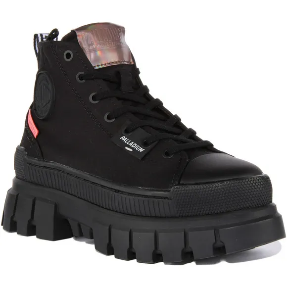 NEW Palladium Revolt Hi TX Lace Up Ankle Boot 97242-010-M Black Womens Size 8.5
