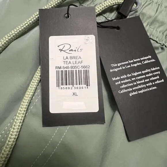 NEW Rails La Brea Swim Short Tea Leaf Size XL Men's Green Swim Trunks NWT