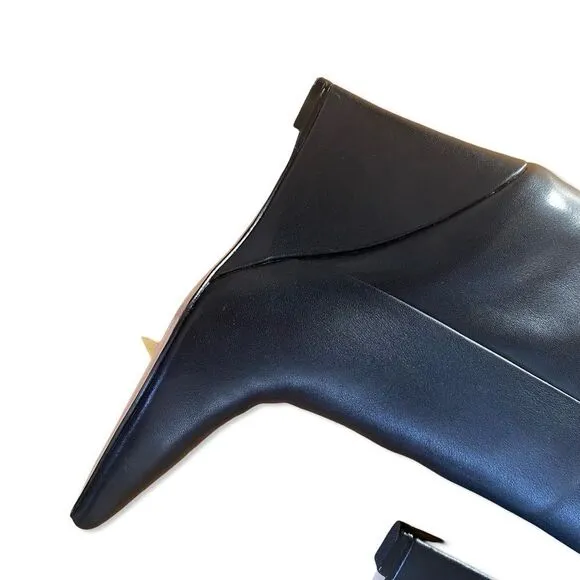 New Raye Revolve Denisse Boots Black leather knee high wedges shoes box 7