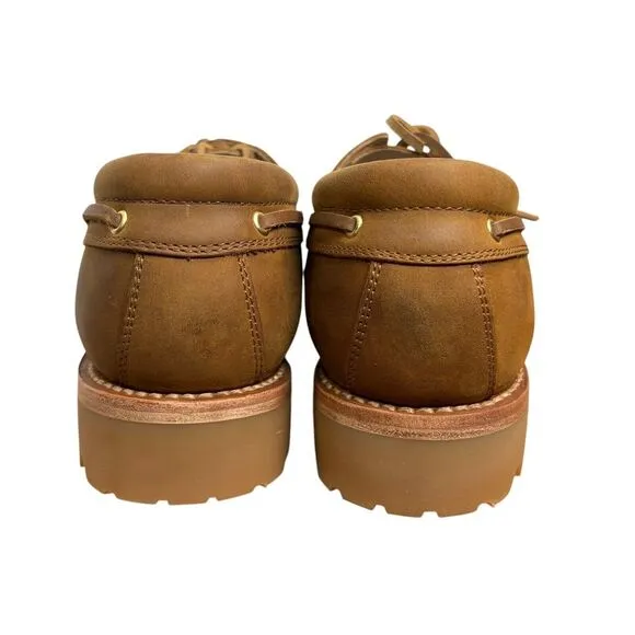 NEW RHODES Tahoe Boat Shoes Vibram Gumlite Soles Docksiders Leather Size 9.5