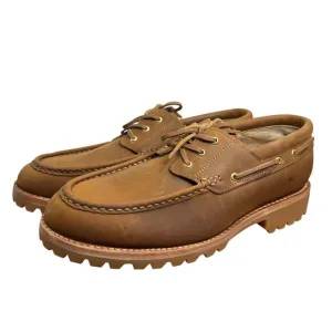 NEW RHODES Tahoe Boat Shoes Vibram Gumlite Soles Docksiders Leather Size 9.5