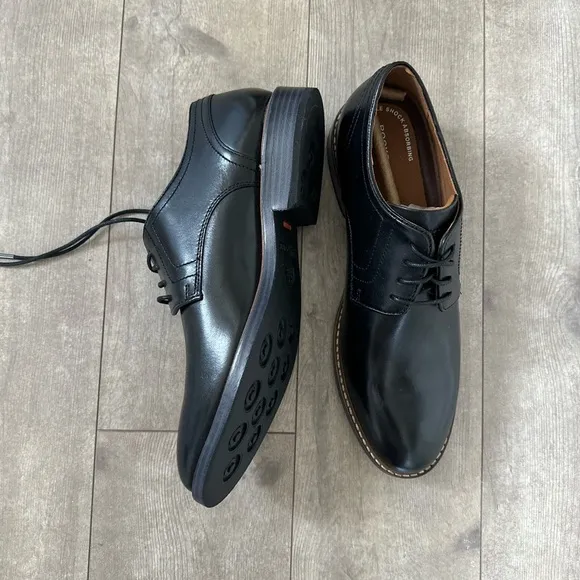 NEW Rockport Men's Kenton Plain Toe Oxford Black Glass CH5581 sz 10