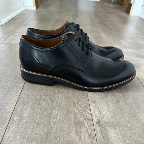 NEW Rockport Men's Kenton Plain Toe Oxford Black Glass CH5581 sz 10