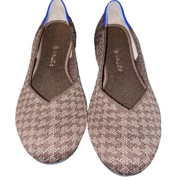 New Rothy's Brown Houndtooth Limited Edition Round Toe Flats