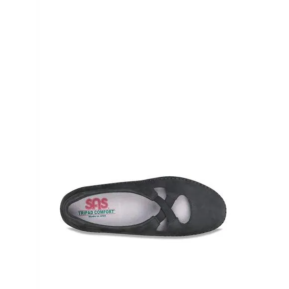 NEW SAS crissy slip on loafer - medium in nero