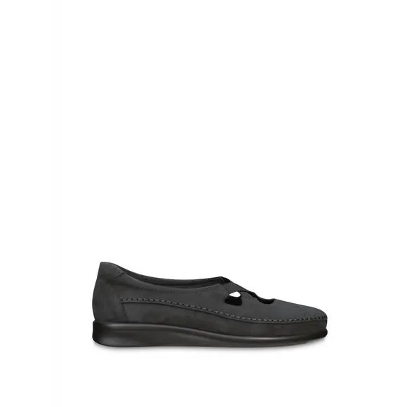NEW SAS crissy slip on loafer - medium in nero