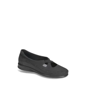 NEW SAS crissy slip on loafer - medium in nero