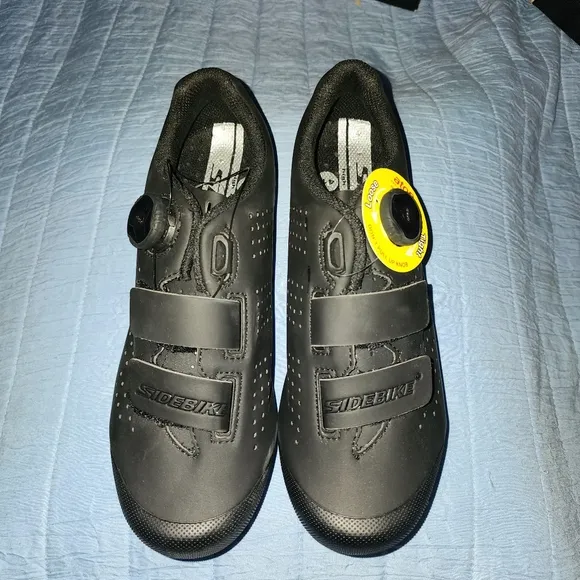 New Sidebike Unisex Nylon &quot;RIVAL&quot; Mountain Bike Cycling Shoes Black Size 41