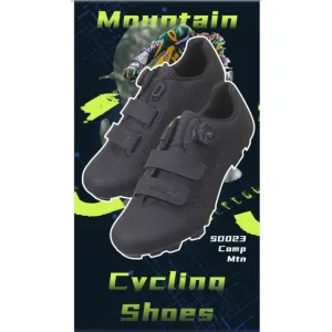 New Sidebike Unisex Nylon &quot;RIVAL&quot; Mountain Bike Cycling Shoes Black Size 41