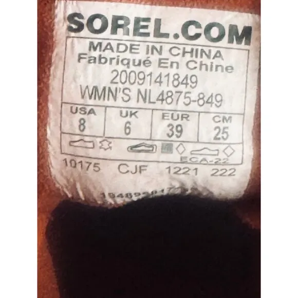 NEW Sorel Hi-Line Waterproof Leather Chelsea Lace up Combat Lug Boots Women's 8