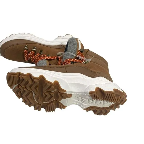 NEW SOREL Kinetic Breakthru Conquest Lace Up Sneaker Boots in Tan Size 7.5