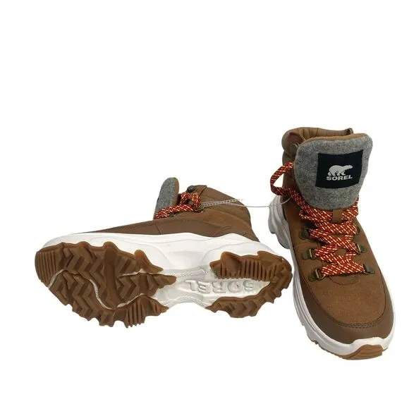 NEW SOREL Kinetic Breakthru Conquest Lace Up Sneaker Boots in Tan Size 7.5