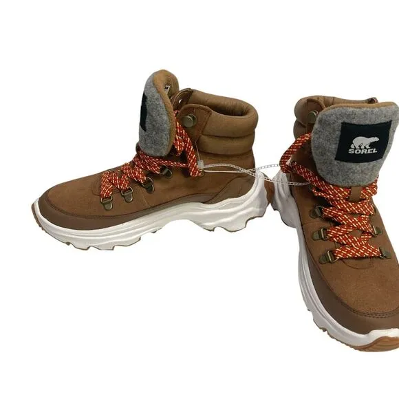 NEW SOREL Kinetic Breakthru Conquest Lace Up Sneaker Boots in Tan Size 7.5