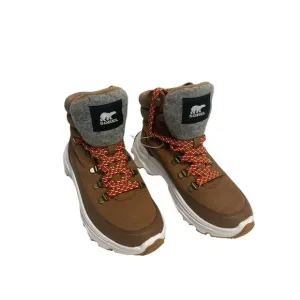 NEW SOREL Kinetic Breakthru Conquest Lace Up Sneaker Boots in Tan Size 7.5
