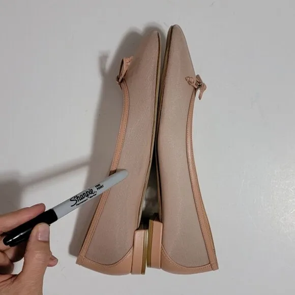 NEW Stuart Weitzman Mesh Ballet Flats Womens 9 Beige Chic Quiet Luxury Designer