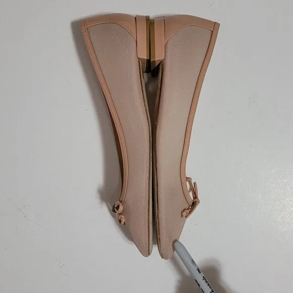 NEW Stuart Weitzman Mesh Ballet Flats Womens 9 Beige Chic Quiet Luxury Designer